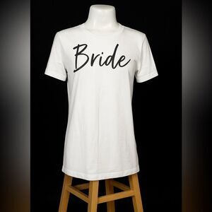 BRIDE White Tee shirt for wedding, party, etc. SMALL